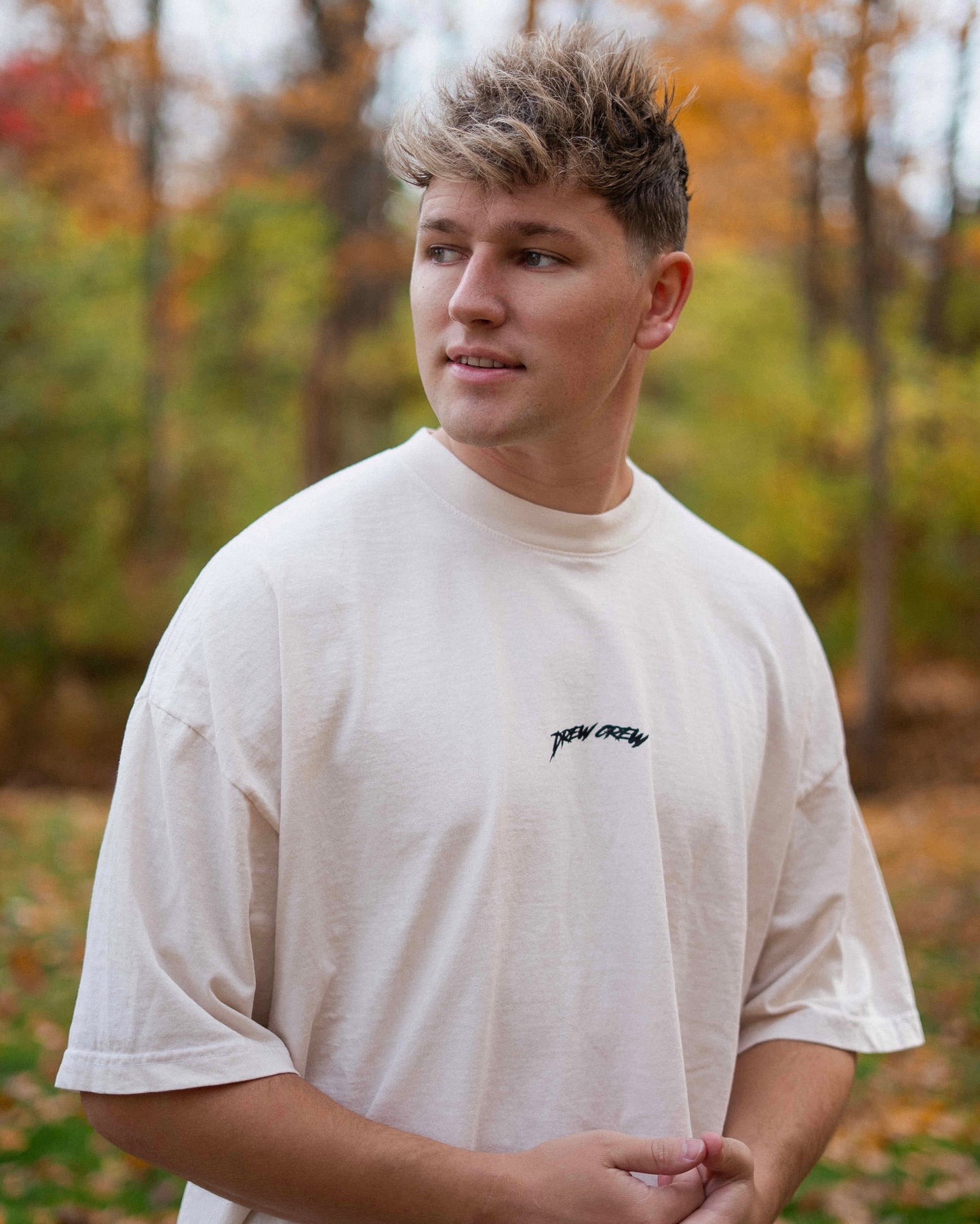 Drew Crew Drop Shoulder Tee (Off-White)